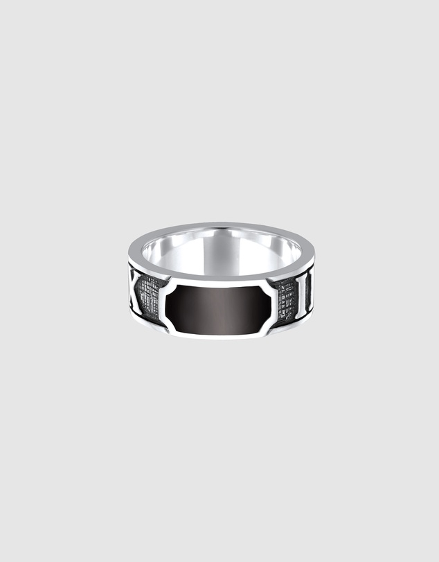 Kuzzoi - ICONIC EXCLUSIVE - Roman Number Band Ring in 925 Sterling Silver