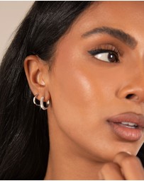 Mestige - Imogen Petite Hoops - Silver Plated