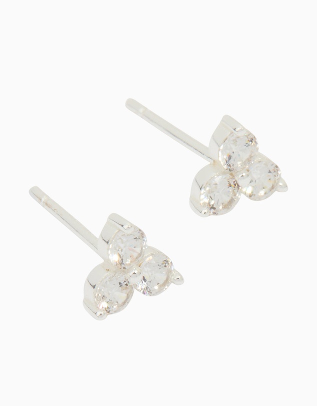 Lovisa - Sterling Silver Cubic Zirconia Trio Stud Earrings