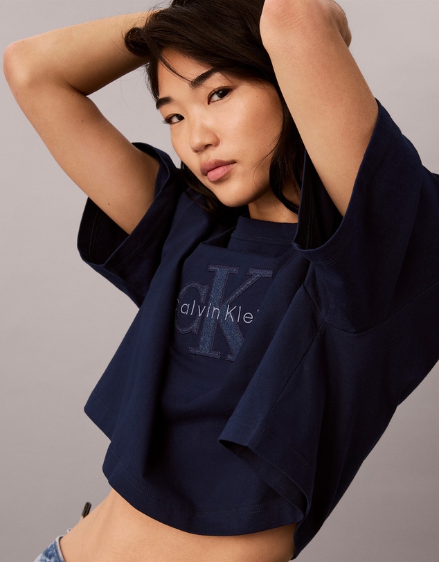 Calvin Klein Jeans - Denim Monologo Boxy T-Shirt