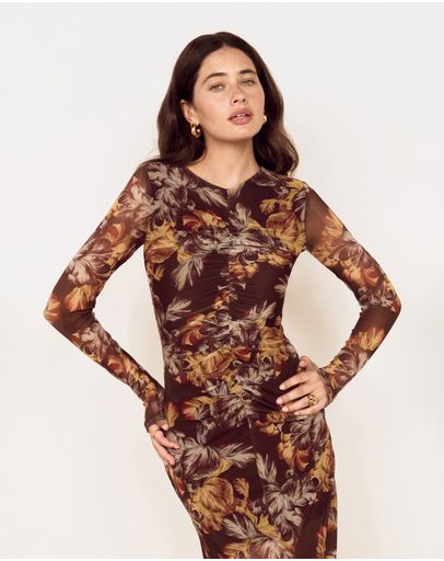 Brown Vintage Floral