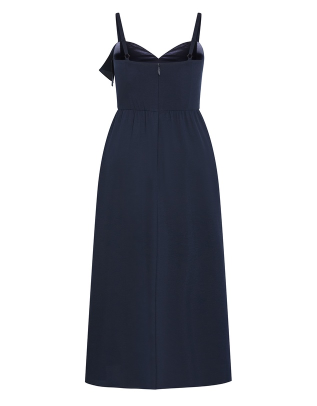 City Chic - Plus size Catalina Ruffle Maxi Dress - navy