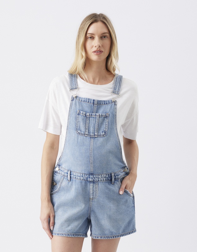 Ripe Maternity - Bre Denim Short Overalls