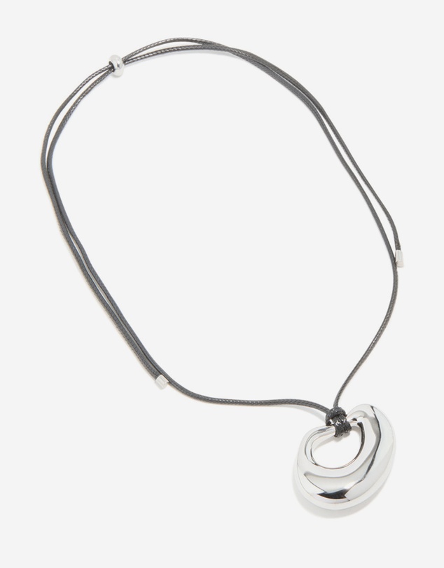 Lovisa - Waterproof Stainless Steel Open Molten Pendant Cord Necklace