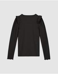 NONO - Klari Rib Top with Ruffles - Kids-Teens