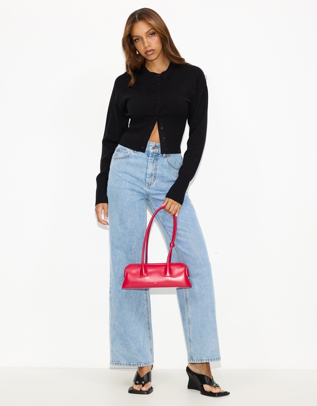 Dazie - Mira Cinched Waist Button Up Cardigan