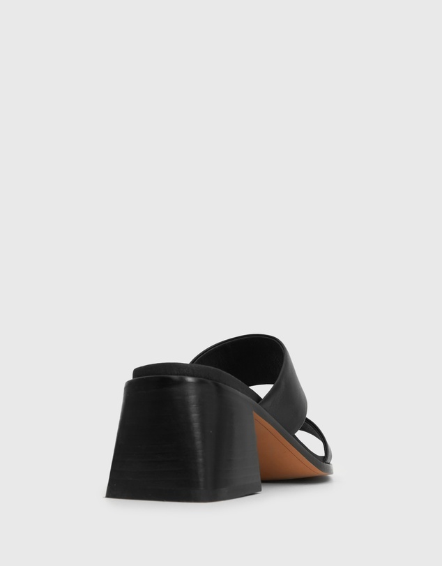 Betts - Prince Leather Block Heel Mules