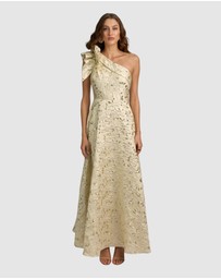 Romance by Honey and Beau - Crechia Jacquard One Shoulder Dress