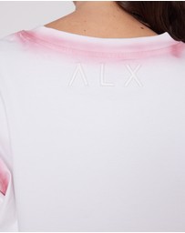 ALEXANDRA - Spray T-Shirt White/Dusty Pink