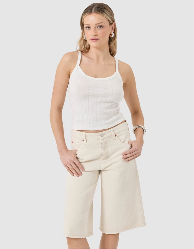 Rolla's - Pointelle Cami - White