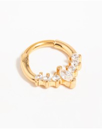 Lovisa - Gold Plated Surgical Steel Diamante Crown Ear Clicker