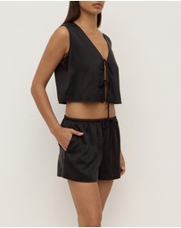 Assembly Label - Beal Silk Tie Front Top