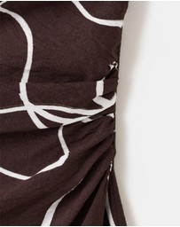 M.N.G - Printed Ruched Dress