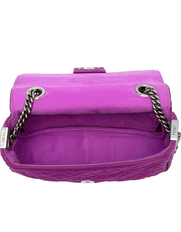 Pre-Loved by Azura Reborn - Pre-Loved Zucca Embossed Technical Fabric Chain Midi Baguette