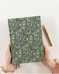 Bespoke Letterpress - Linen Bound Bullet Journal - Summer Perennials