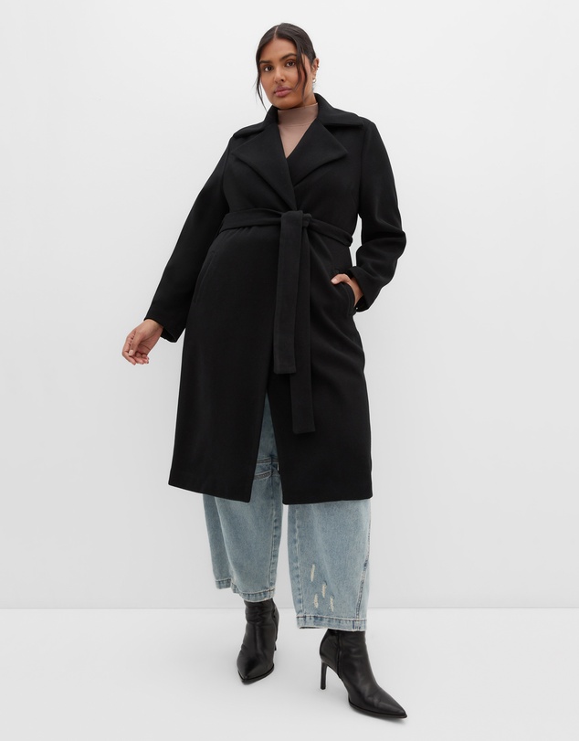 City Chic - Riley Row Belted Coat