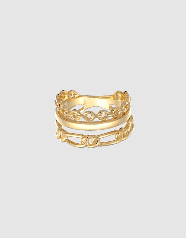 Elli Jewelry - Ring 3 in 1 Design Brass Collection