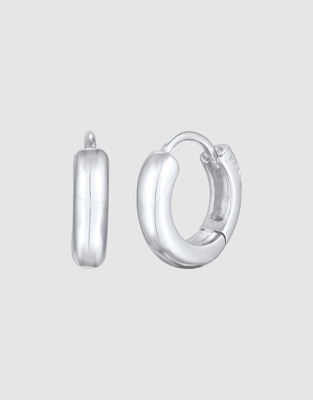 Elli Jewelry - Modern Hoop Earrings in 925 Silver