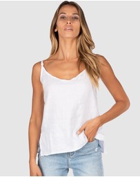 CAMIXA - CAMI-V linen Camisole Top
