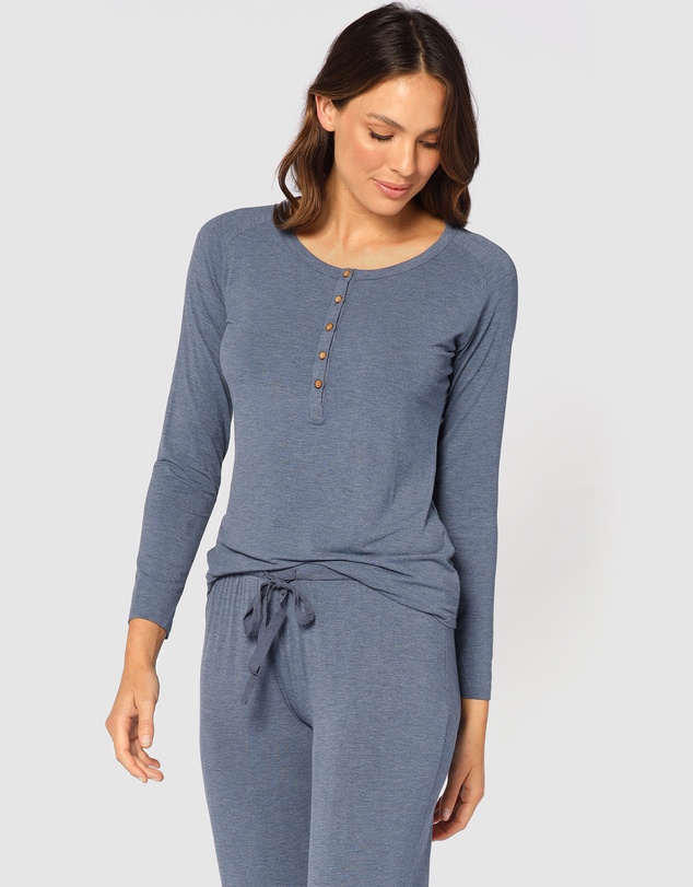 Bamboo Body - Long Sleeve Henley Top