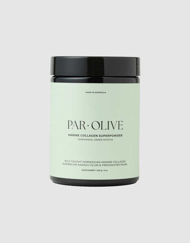 Par Olive - Marine Collagen Superpowder (Ceremonial Grade Matcha) Jar