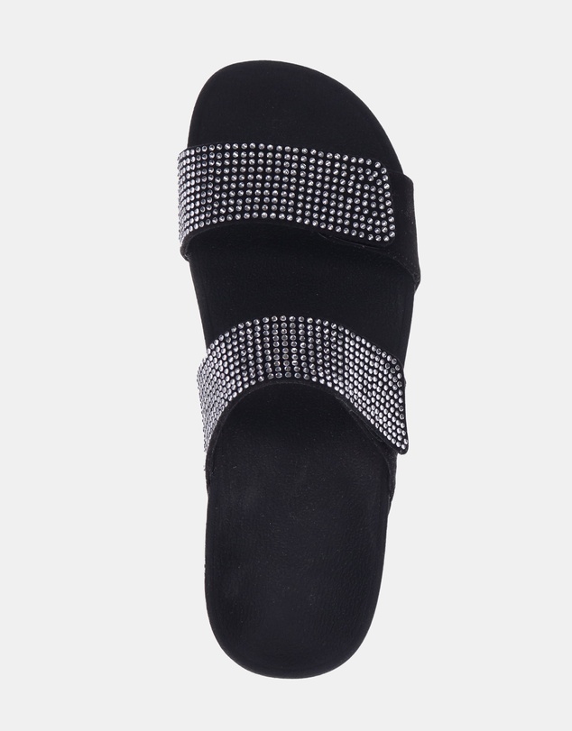 Mia Vita - Avoca Slide - Black Rhinestone