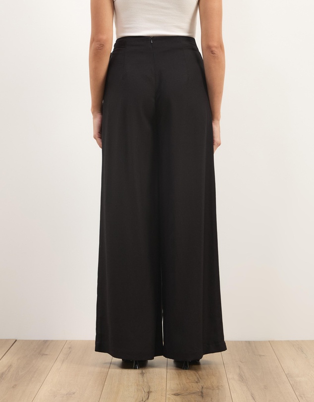 Atmos&Here - Liora Linen Blend Pants With Side Tie