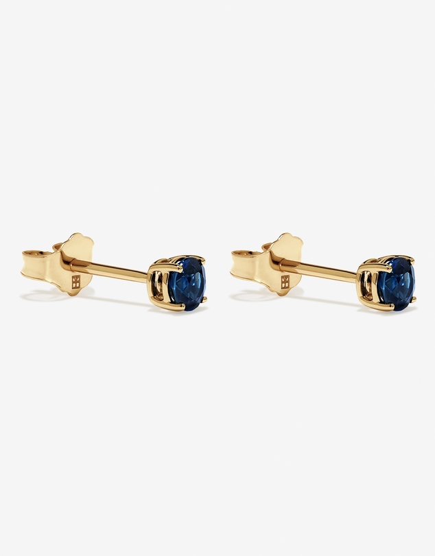 Michael Hill - Australian Sapphire Round Stud Earrings in 10kt Yellow Gold