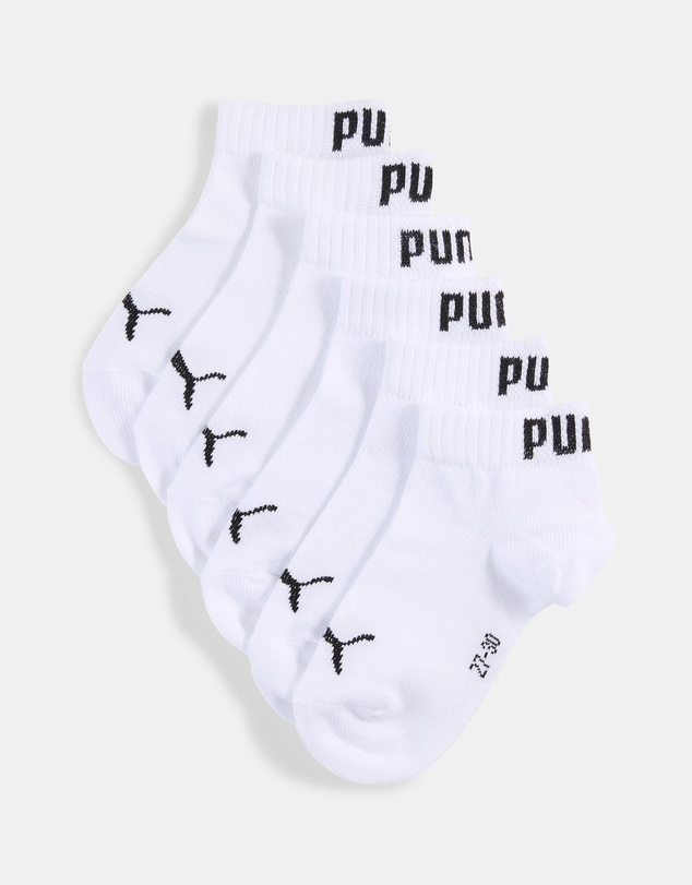 Puma - 3-Pack Plain Quarter Socks - Kids-Teens