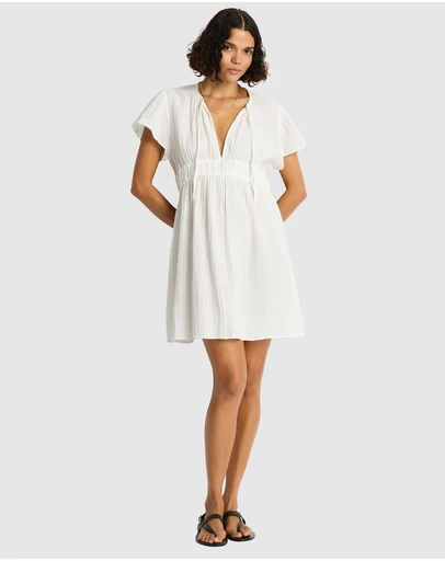 Sea Level Australia - Sunset Short Daydress White