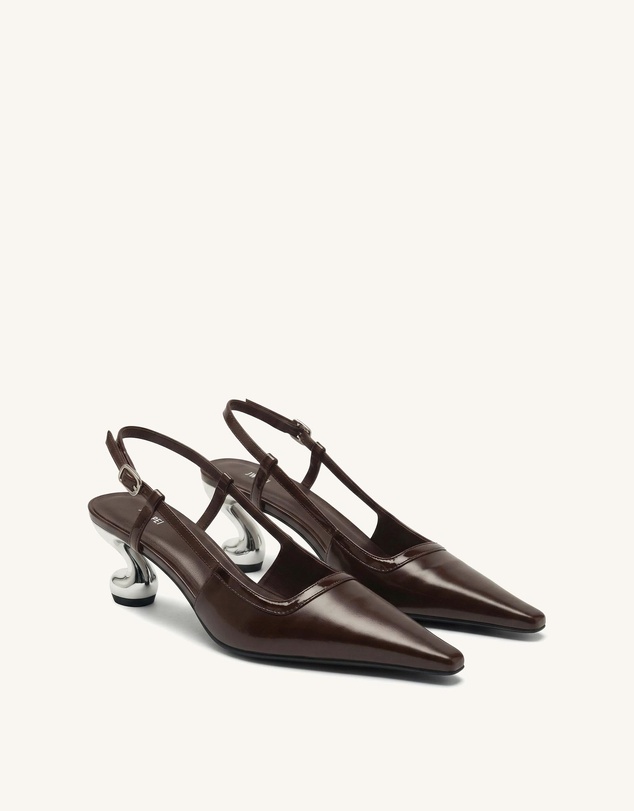JW PEI - Hannah Sculptural Heel T-Strap Slingback Pumps