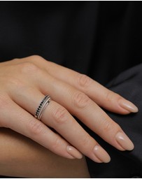Elli Jewelry - Ring Set Crystal 925 Sterling Silver
