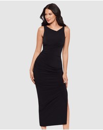 Miraclesuit Shapewear - Maxi Bodycon Shaping Dress With Side Slit