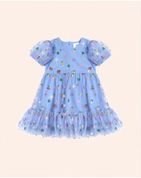 Huxbaby - Fruit Salad Puff Sleeve Tulle Dress - Kids