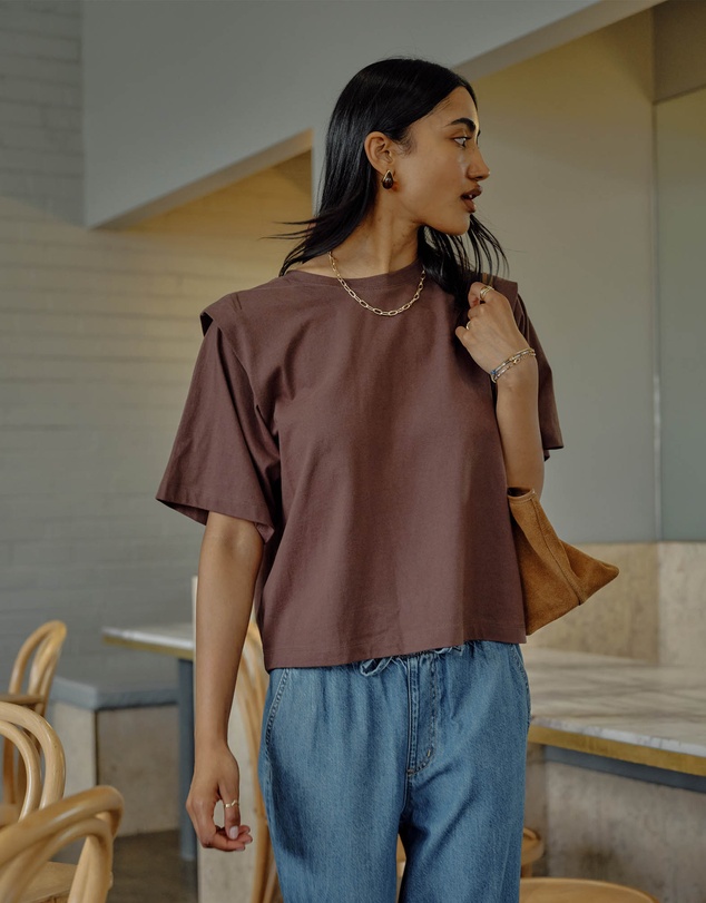 Ceres Life - Rainey Pleat Sleeve Tee