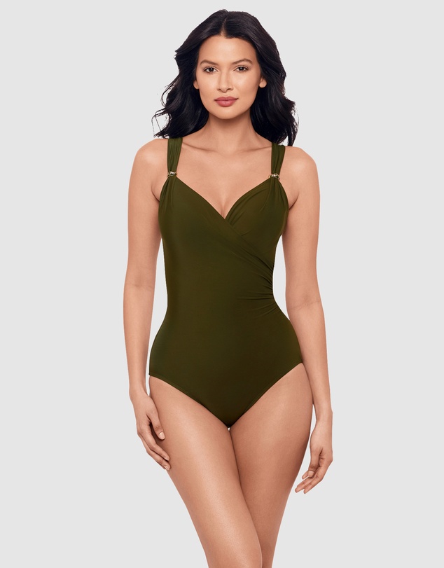 Miraclesuit Swimwear  - Razzle Dazzle Siren Crossover Shaping Swimsuit