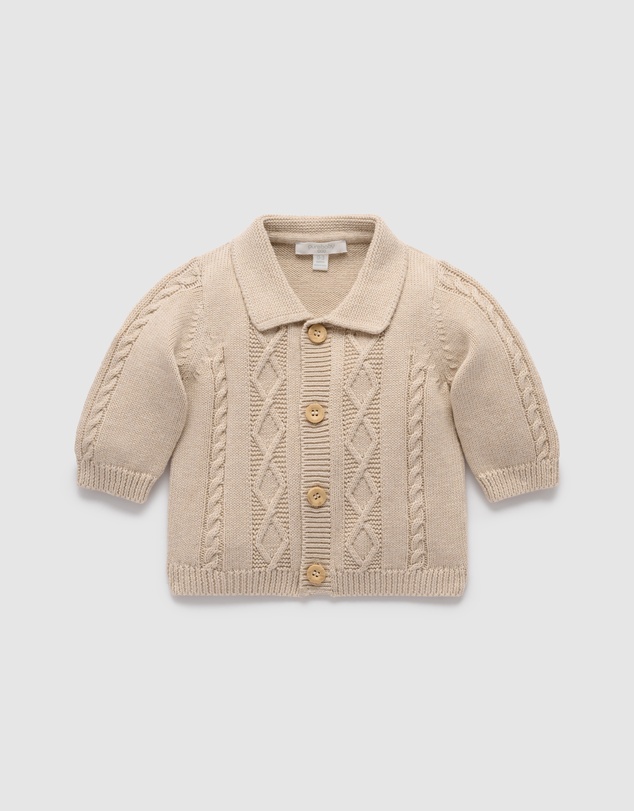 Purebaby - Cable Cardigan -Kids-Babies