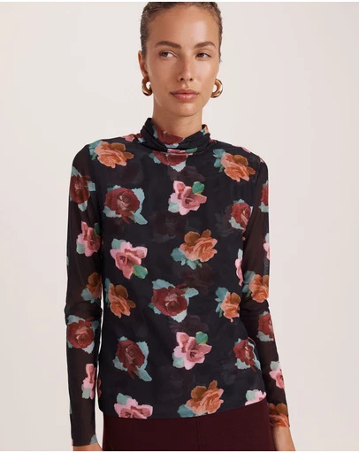 SABA - Bettina Long Sleeve Mesh Top