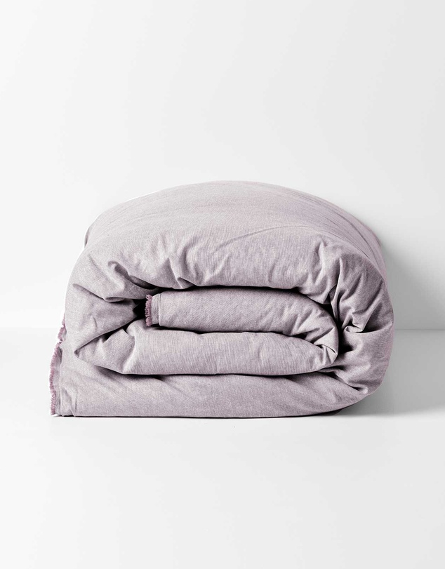 Aura Home - Chambray Fringe Quilt Cover