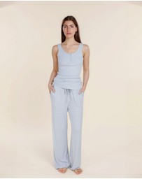 Gingerlilly - Liberty Ribbed Singlet Henley Top