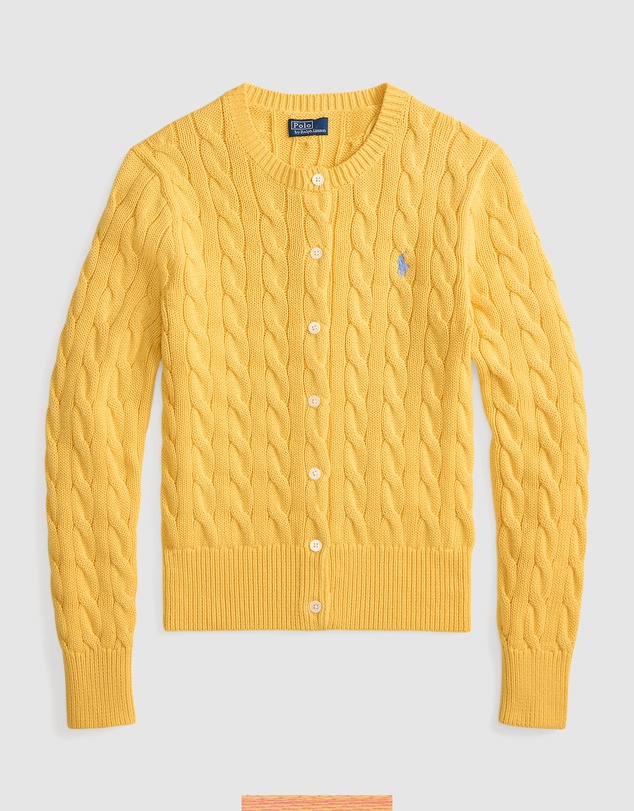Polo Ralph Lauren - Cable-Knit Cotton Crewneck Cardigan - ICONIC EXCLUSIVE