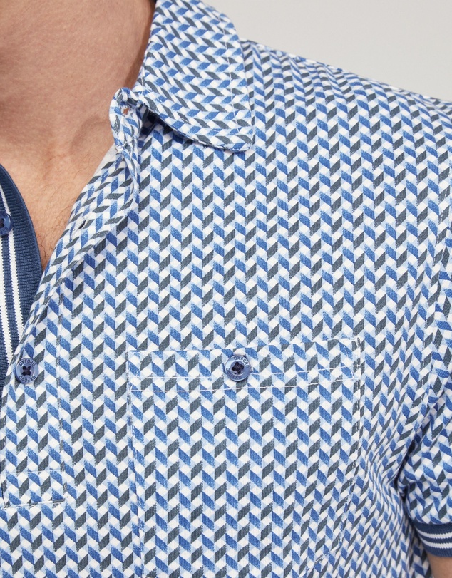 Oxford - Milo Cotton Jersey Printed Polo
