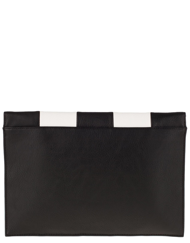Dorothy Perkins - Black & White Stripe Clutch