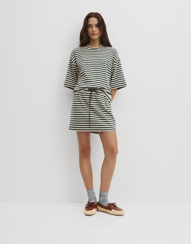 Country Road - Australian Cotton Blend Stripe Boxy T-shirt