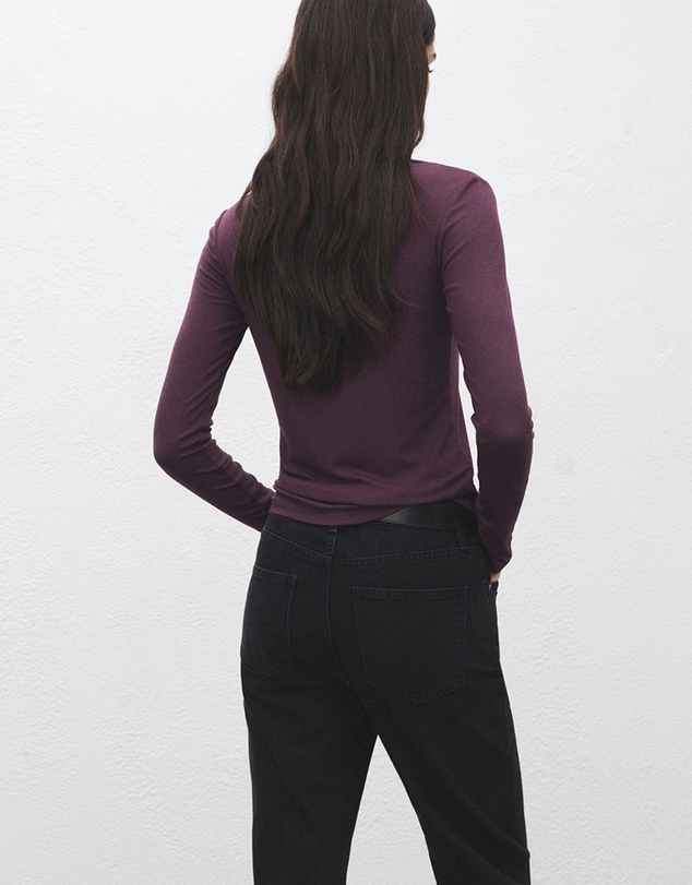 M.N.G - Round-Neck Long-Sleeved T-Shirt