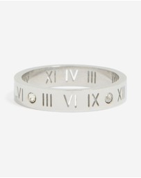 Lovisa - Waterproof Stainless Steel Cubic Zirconia Roman Numeral Ring