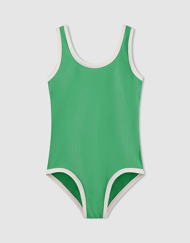 Zulu & Zephyr Mini - Mini Stripe Rib Scoop One Piece - Kids