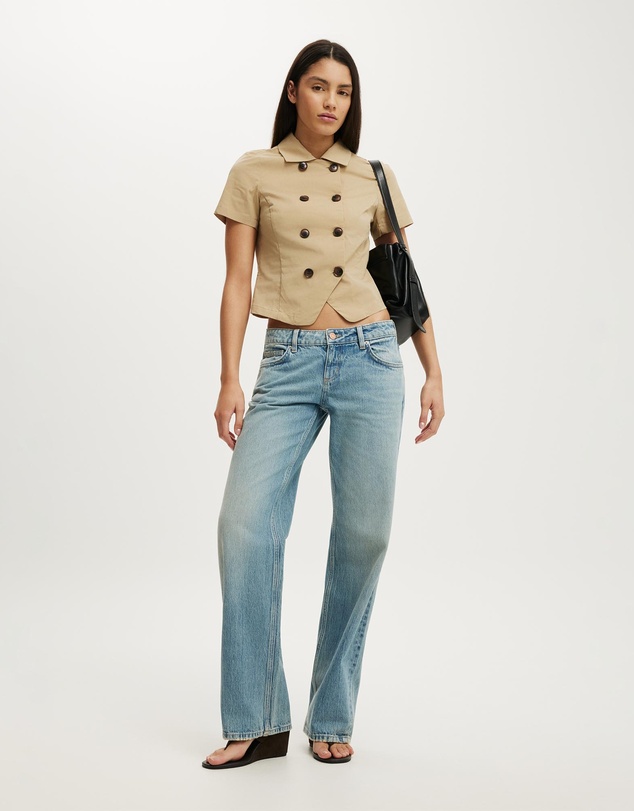 Cotton On - Rowe Button Detail Trench Shirt