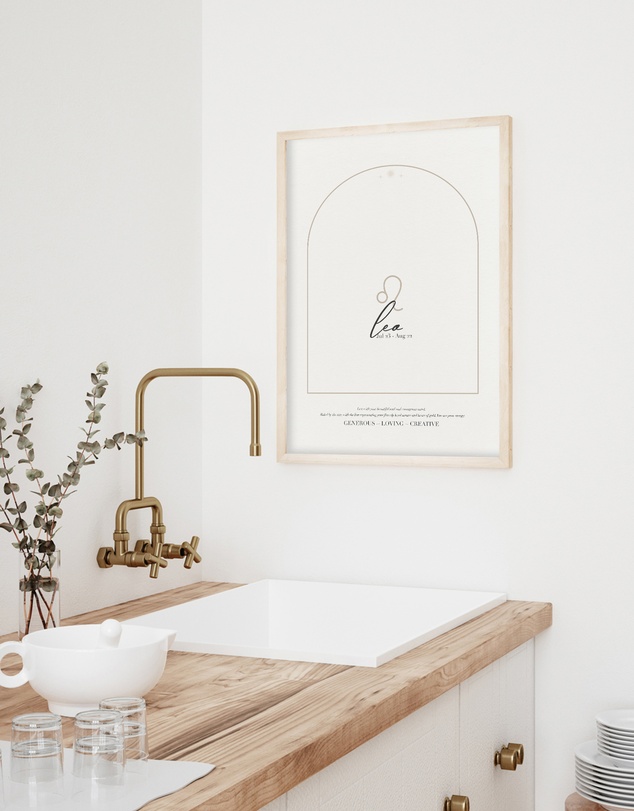 Olive et Oriel - Leo Zodiac Art Print