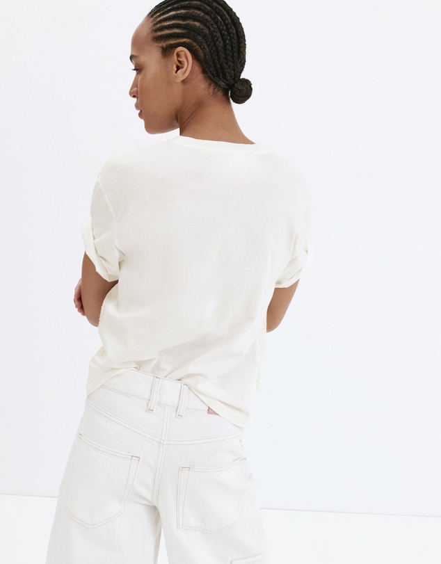 M.N.G - Floral-Embroidered Cotton T-Shirt